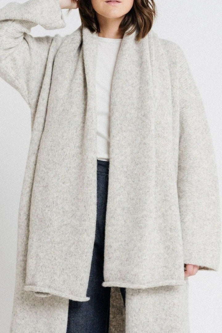 Laude the Label Heirloom Knit Scarf in Cloud