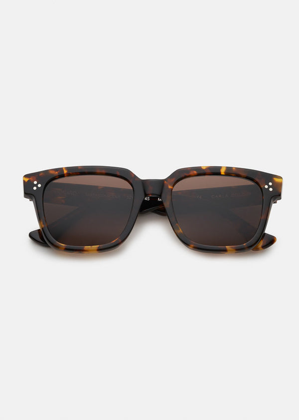 Carla Colour Monaro Square Sunglasses Tort Tortoise