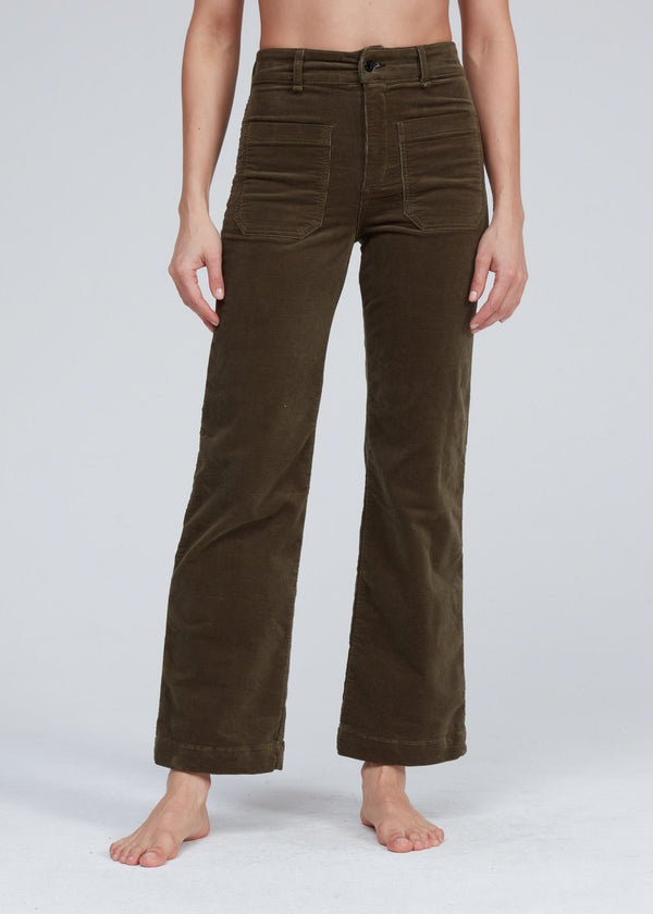 ASKKNY Sailor Corduroy Pants in Safari Green