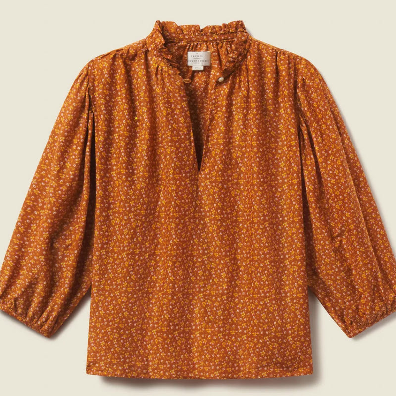 Trovata Orly Blouse in Pecan Ditsy