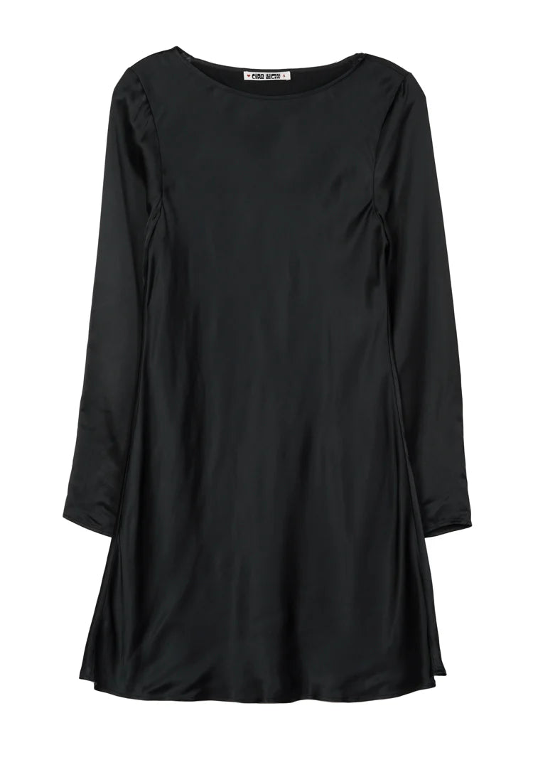 Ciao Lucia Patrice Black Satin Dress