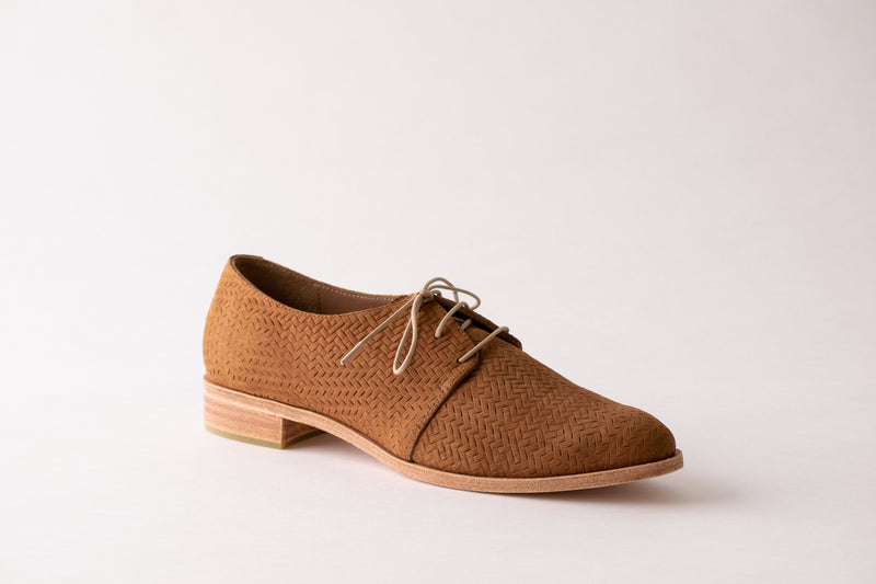 Fortress Emmy Oxford Shoes Braided Whiskey