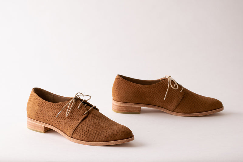 Fortress Emmy Oxford Shoes Braided Whiskey