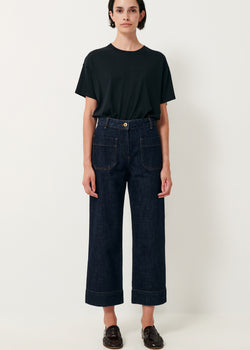 Seakey Crop Denim in Dark Rince