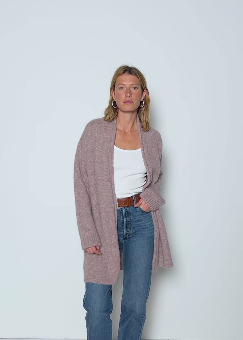 Nation LTD Alyiah Open Front Cocoon Cardigan in Whisper