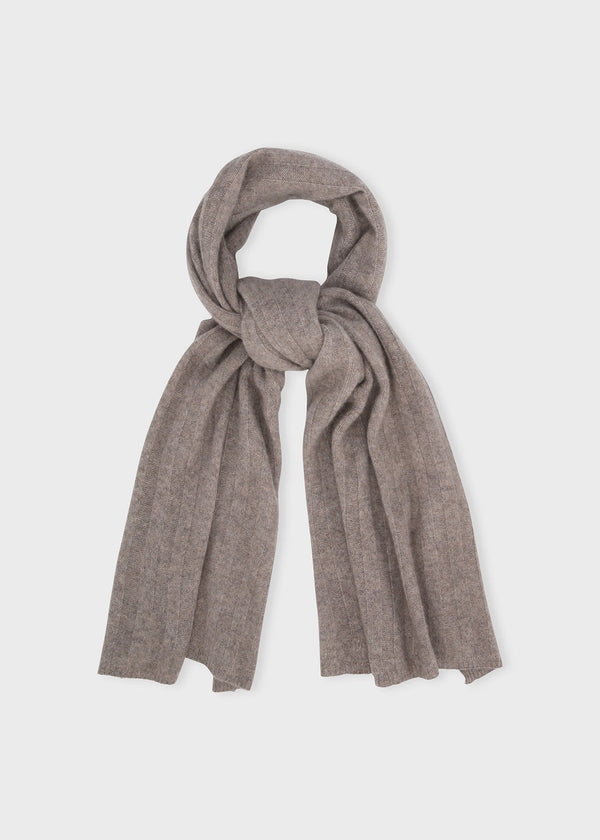 Care by Me Hannah Cashmere Scarf - Dark Sand