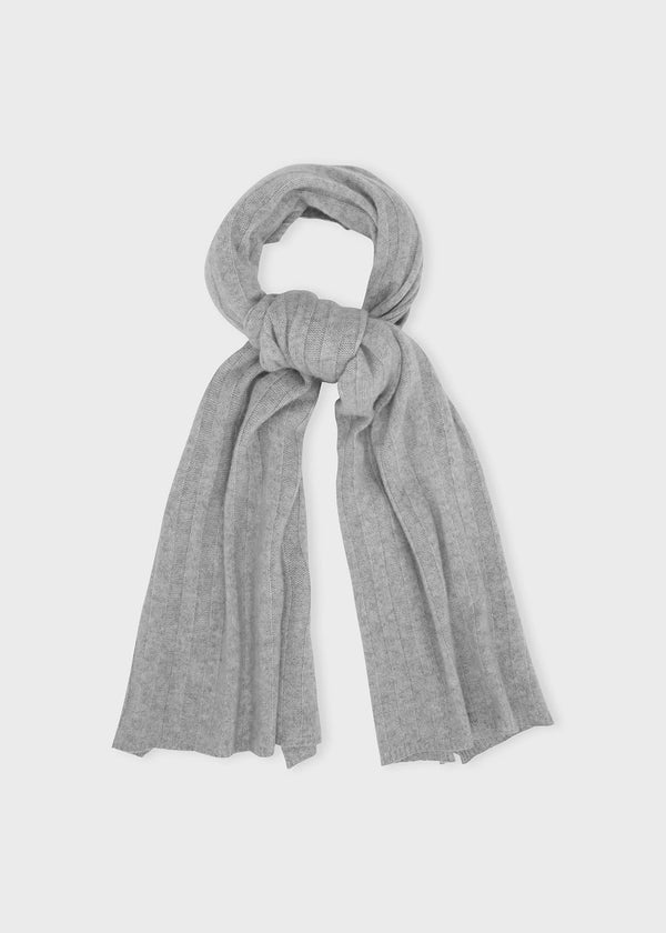 Care by Me Hannah Cashmere Scarf - Mid Grey