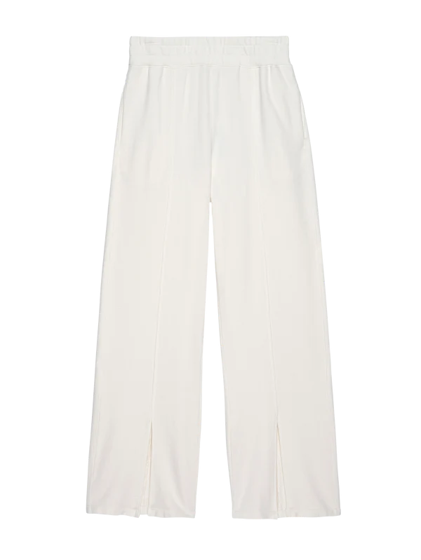 Nation LTD Lincoln Front Slit Knit Pant in Porcelain