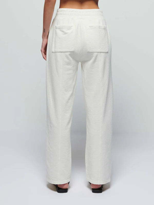 Nation LTD Lincoln Front Slit Knit Pant in Porcelain