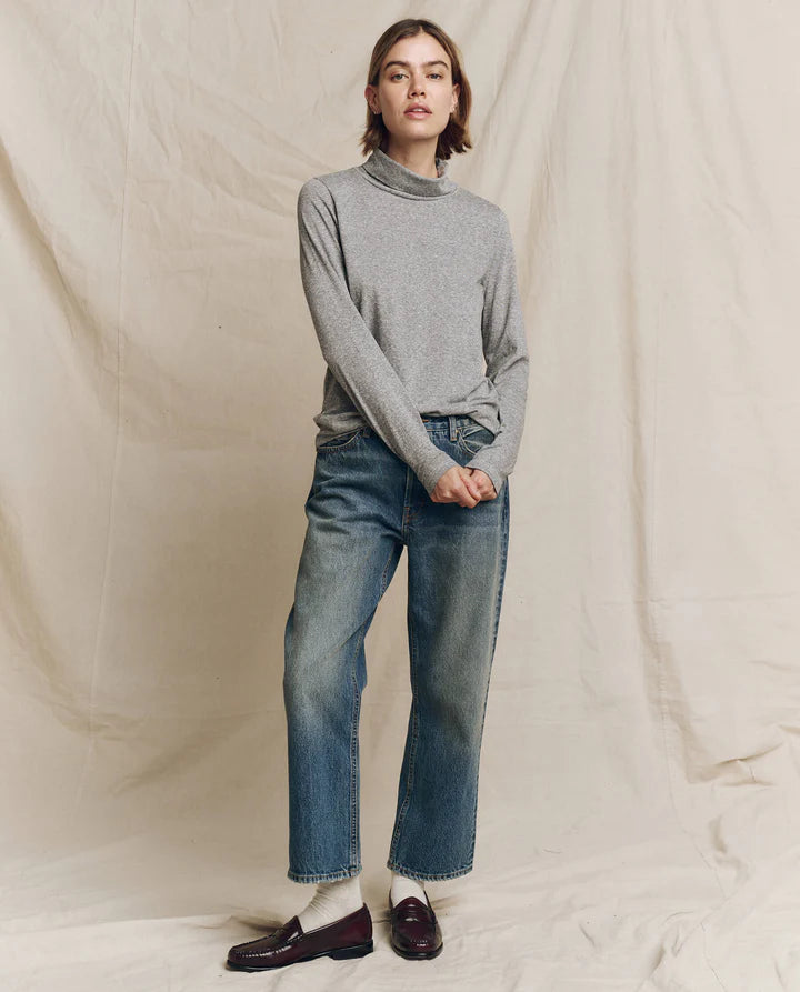 The Great Turtleneck in Heather Grey