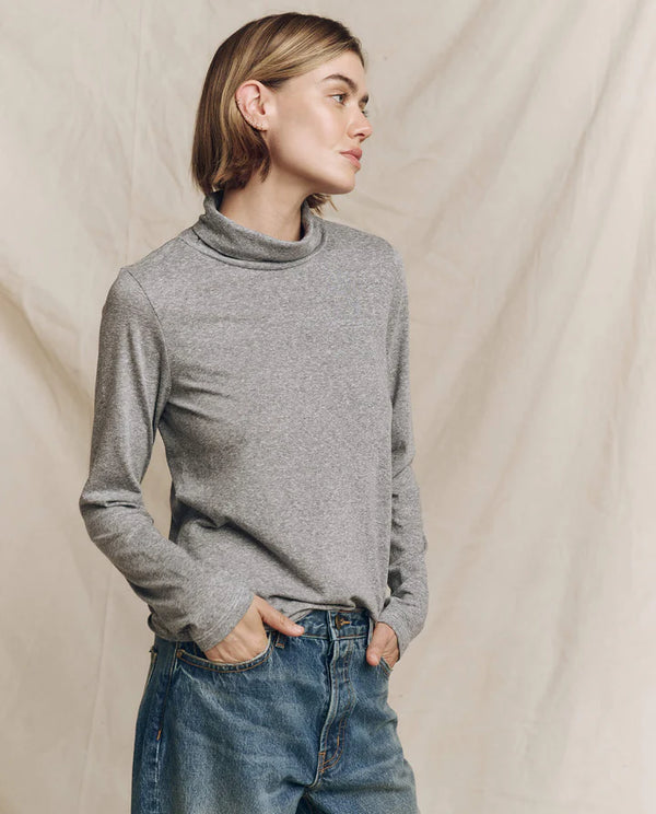 The Great Turtleneck in Heather Grey