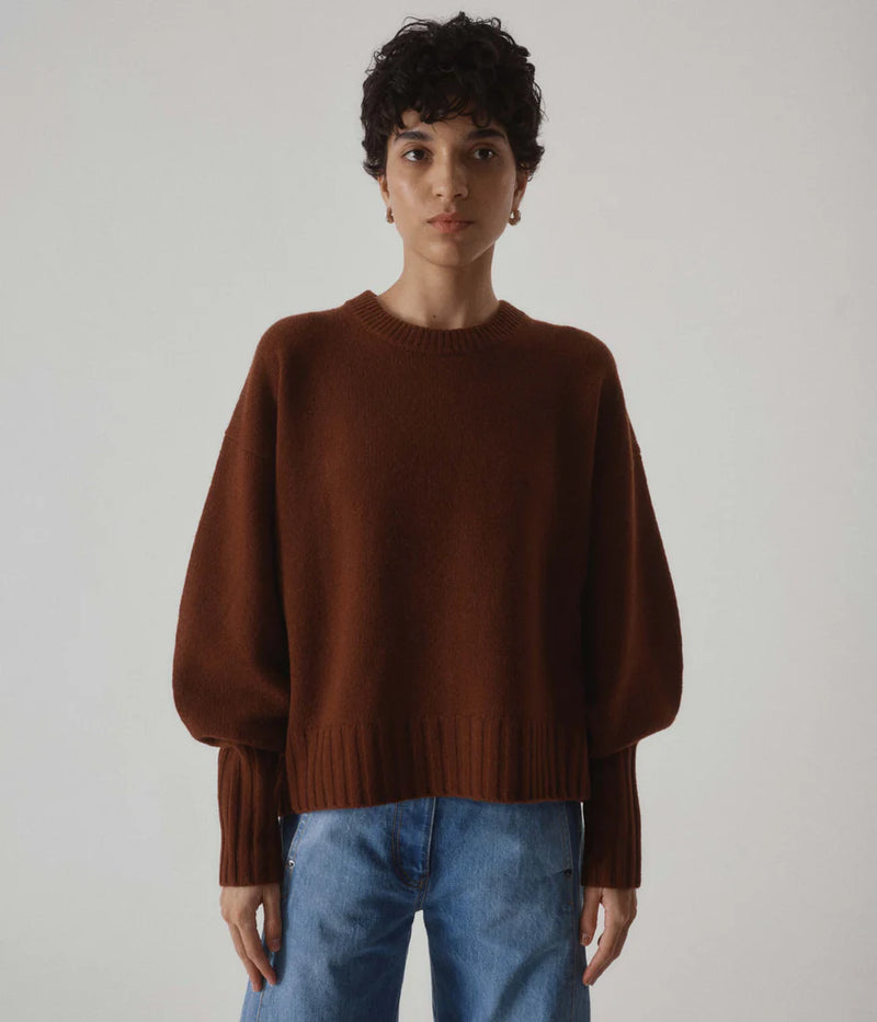 Sayaka Davis Balloon Sleeve Sweater in Cinnamon