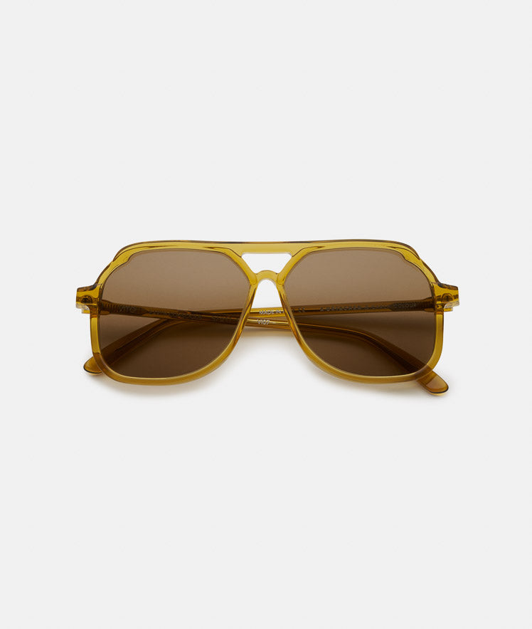 Carla Colour VITO CARAMELLA / oversized, yellow aviator sunglasses