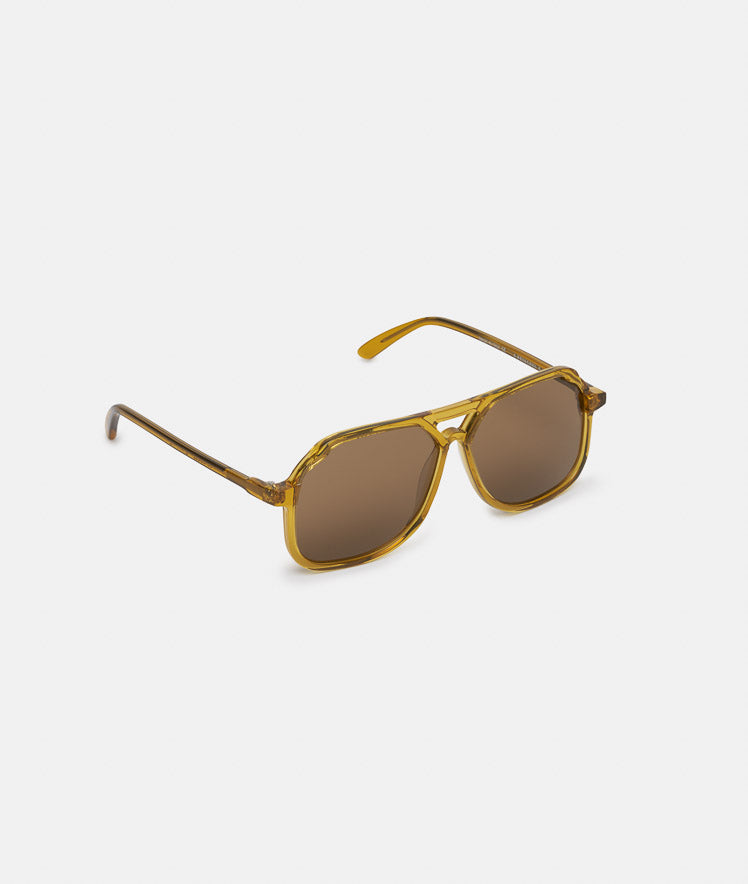 Carla Colour VITO CARAMELLA / oversized, yellow aviator sunglasses