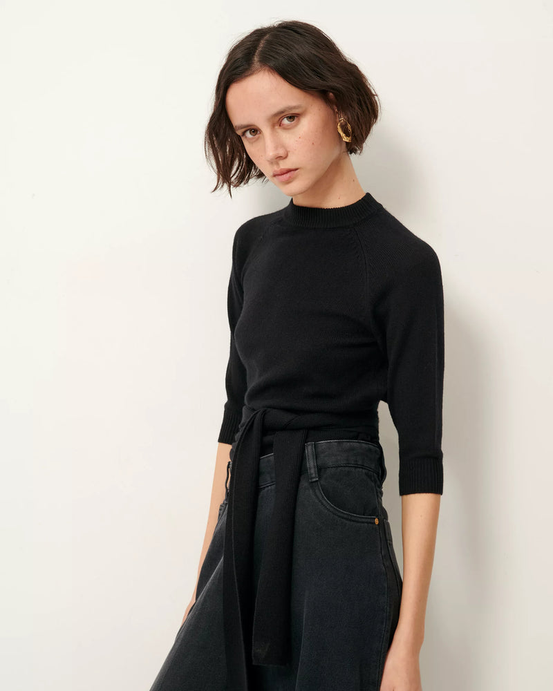 Sessun Souko Knit Sweater in Black