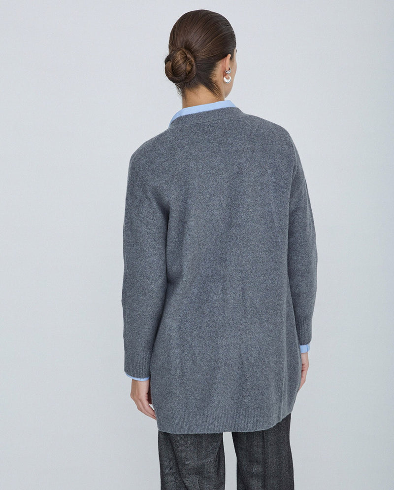 Yerse Long Cardigan in Grey