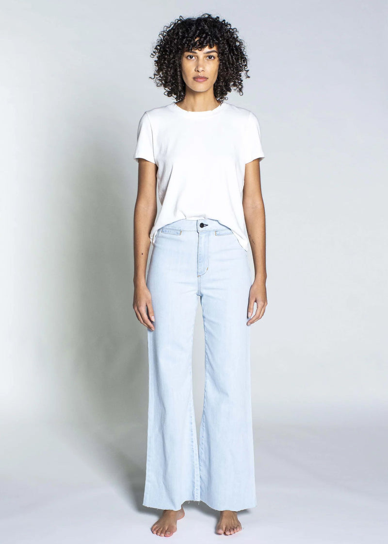 ASKK NY Cropped Brighton Jeans in Bleach