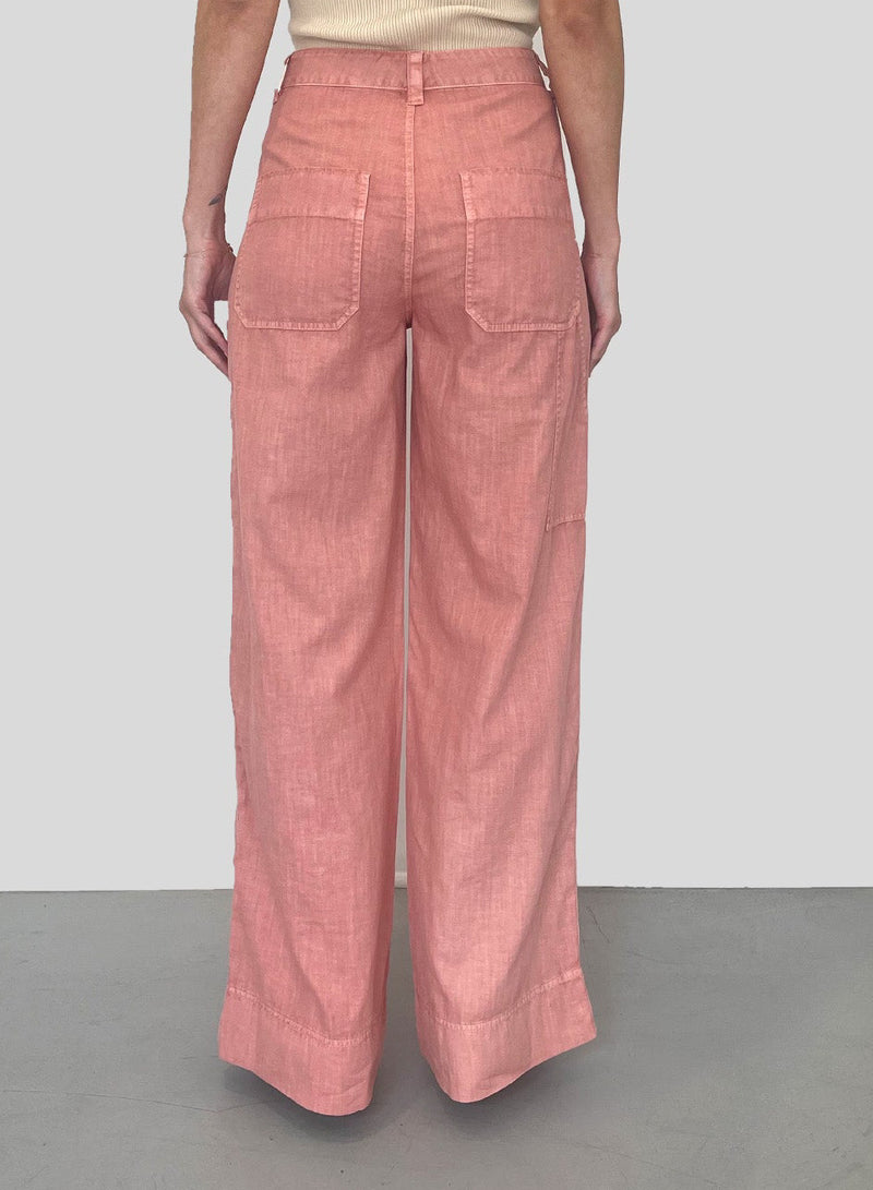 Vanessa Bruno Carlos Linen Cargo Pant Rose