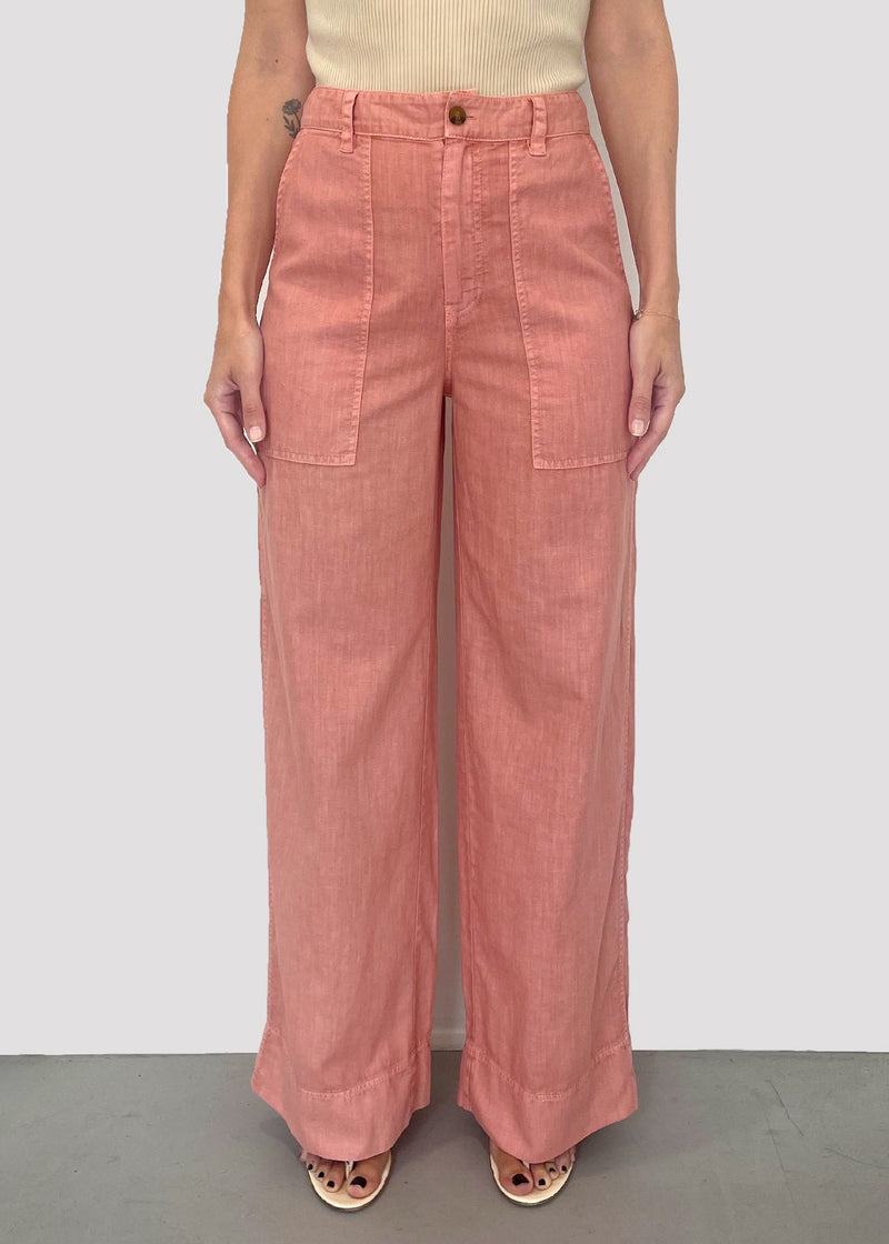 Vanessa Bruno Carlos Linen Cargo Pant Rose