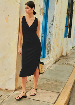 Nation LTD Melrose Column Dress in Black