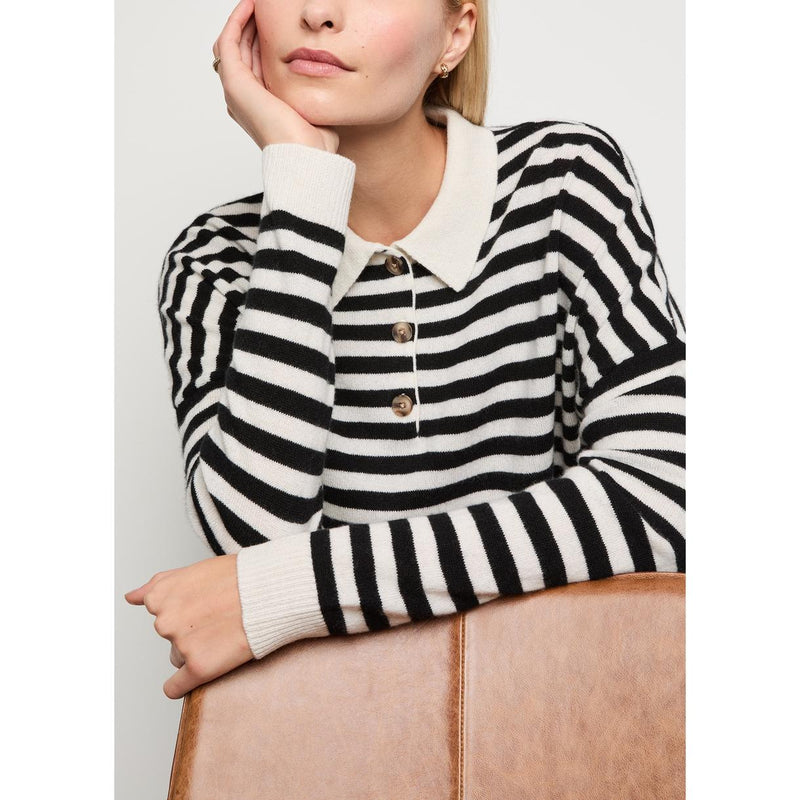 Ciao Lucia Gilma Cashmere Stripe Pullover Knit Sweater