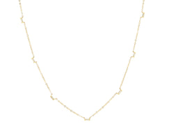 Rachel Reid Diamond Baguette Fine Gold Layering Necklace